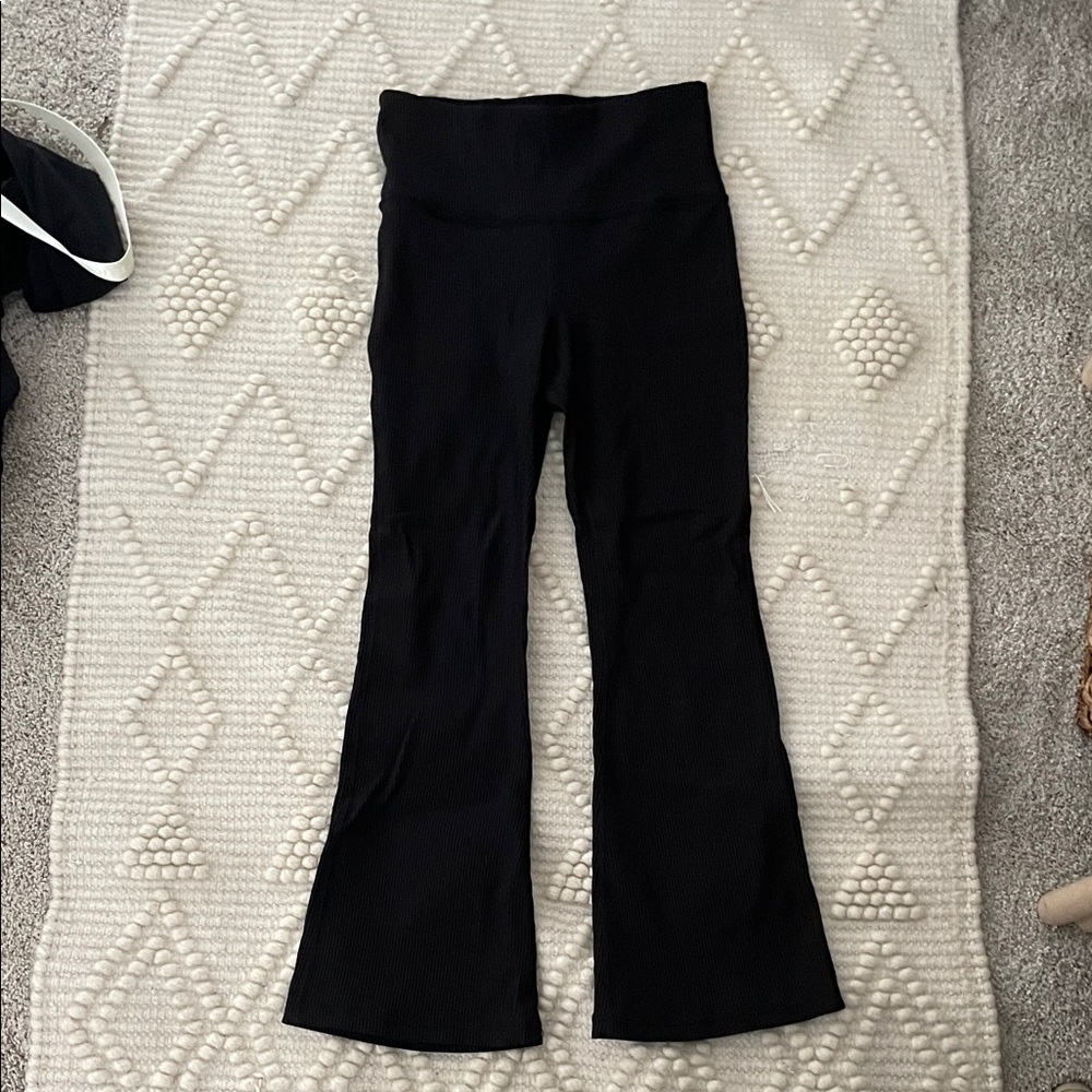 Athleta Black Ribbed Leggings